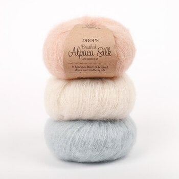 Fios para tricotar Drops Brushed Alpaca Silk Uni Colour 36 Almond Fios para tricotar - 2