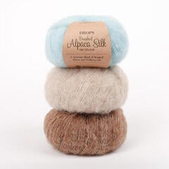 Strickgarn Drops Brushed Alpaca Silk Uni Colour 19 Curry Strickgarn - 2
