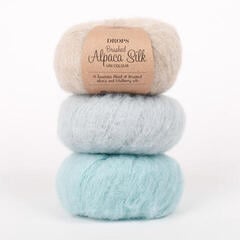 Strickgarn Drops Brushed Alpaca Silk Uni Colour 19 Curry Strickgarn - 3