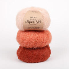 Strickgarn Drops Brushed Alpaca Silk Uni Colour 19 Curry Strickgarn - 5