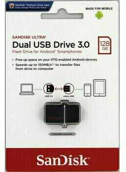 Unidade Flash USB SanDisk Ultra Dual USB Drive 3.0 128 GB - 2