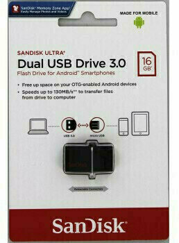 Unidade Flash USB SanDisk Ultra Dual USB Drive 3.0 16 GB - 2