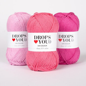 Knitting Yarn Drops Loves You 7 2nd Edition Uni Colour 01 White Knitting Yarn - 2