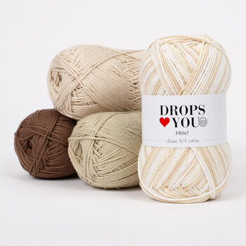 Knitting Yarn Drops Loves You 7 2nd Edition Uni Colour 01 White Knitting Yarn - 3