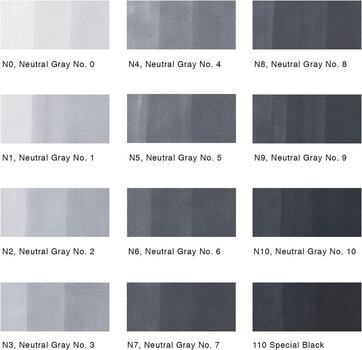 Viltstift Copic Classic Inktpatroon Neutral Gray 12 stuks - 2