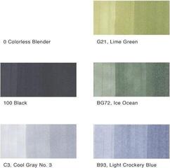 Viltstift Copic Ciao Inktpatroon Sea 6 stuks - 1