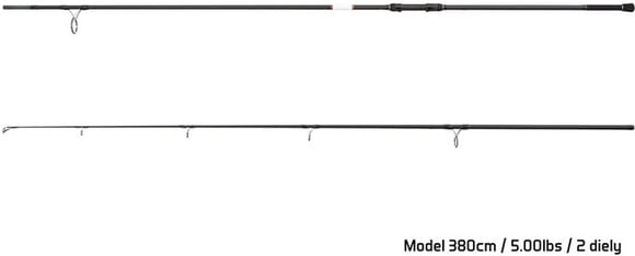 Canna Delphin BOMBER Canna 3,8 m 5,0 lb 2 parti - 2