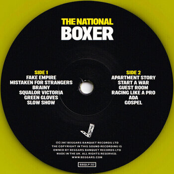 Vinyl Record National - Boxer (Yellow Coloured) (Reissue) (LP) - 4