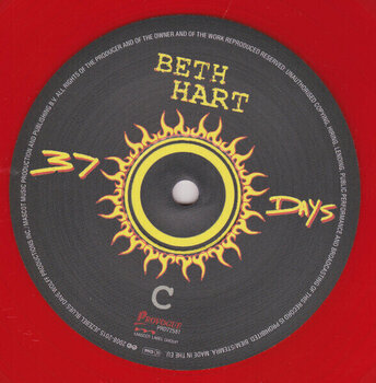 Hanglemez Beth Hart - 37 Days (Transparent Red Coloured) (Limited Edition) (Reissue) (2 LP) - 4