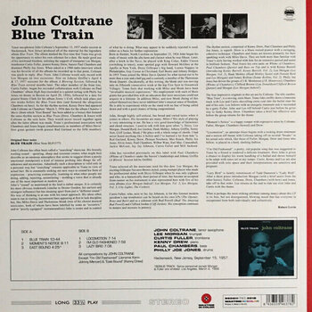 Disco de vinilo John Coltrane - Blue Train (Red Coloured) (180 g) (Limited Edition) (Reissue) (LP) - 5