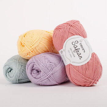 Knitting Yarn Drops Safran Uni Colour 69 Blush Knitting Yarn - 3