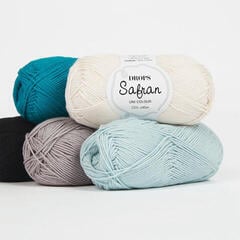 Strickgarn Drops Safran Uni Colour 06 Denim Blue Strickgarn - 5