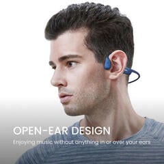 Hörlurar med benledning Shokz OpenRun USB-C Blue Hörlurar med benledning - 5