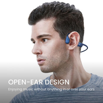 Bone Conduction Headphones Shokz OpenRun USB-C Blue Bone Conduction Headphones - 6