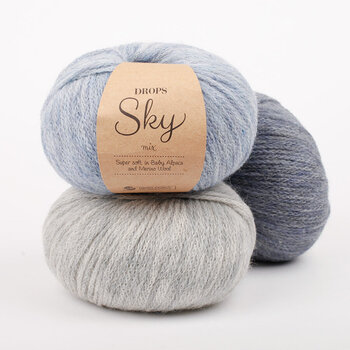 Knitting Yarn Drops Sky Mix 03 Grey Fog Knitting Yarn - 5