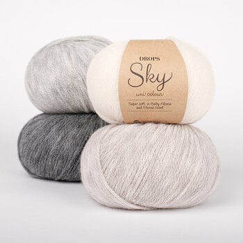 Fios para tricotar Drops Sky Mix 03 Grey Fog Fios para tricotar - 6