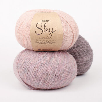 Filati per maglieria Drops Sky Mix 08 Dusty Violet Filati per maglieria - 2