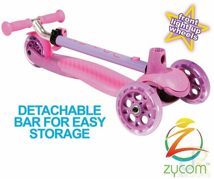 Lasten skootteri / kolmipyörä Zycom Scooter Zing with Light Up Wheels purple/pink - 4