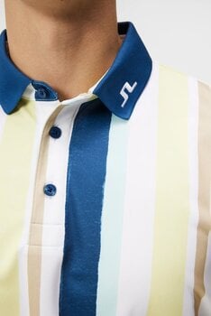 Риза за поло J.Lindeberg Tour Tech Reg Fit Print Mens Painted Wax Stripe Yellow M Риза за поло - 6