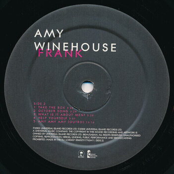 Disque vinyle Amy Winehouse - Frank (180 g) (Reissue) (Remastered) (Gatefold) (LP) - 3