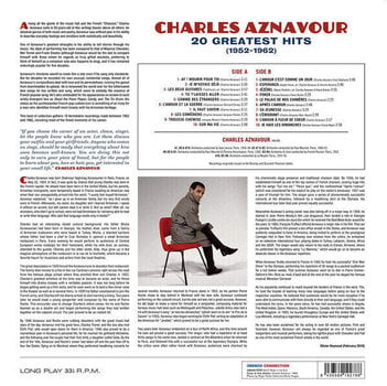 Disco in vinile Charles Aznavour - 20 Greatest Hits (1952-1962) (180 g) (LP) - 2