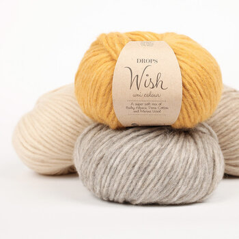 Knitting Yarn Drops Wish Uni Colour 12 Curry Knitting Yarn - 5