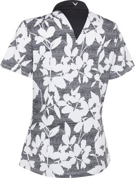 Polo Shirt Callaway Textured Abstract Floral Womens Caviar L Polo Shirt - 2