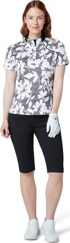 Polo-Shirt Callaway Textured Abstract Floral Womens Caviar L Polo-Shirt - 3