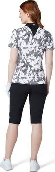 Polo Callaway Textured Abstract Floral Womens Caviar L Polo - 4