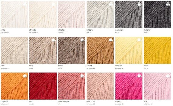 Knitting Yarn Drops Flora Uni Colour 30 Desert Rose Knitting Yarn - 7