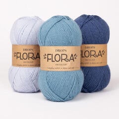 Neulelanka Drops Flora Uni Colour 13 Denim Blue Neulelanka - 4
