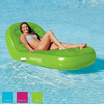 Opblaasbaar speelgoed voor in het water Airhead Inflatable Chaise Lounge 1 Person lime - 2