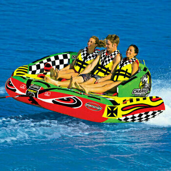Opblaasbare ringen / bananen / boten Sportsstuff Towable Chariot Warbird 3 Persons Yellow/Green/Red - 2