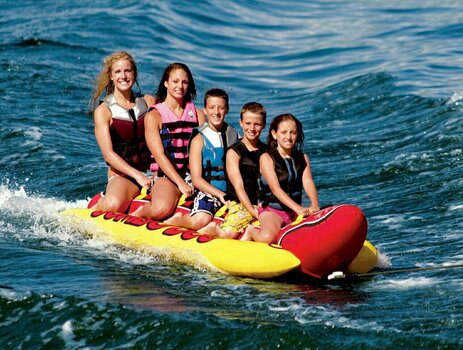 Aufblasbare Ringe / Bananen / Boote Airhead Towable Hot Dog 3 Persons red/yellow - 2