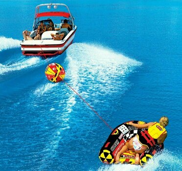 Nafukovacie koleso za čln Sportsstuff Towable Booster Ball Incl. Rope Red/Yellow - 3