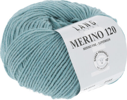 Fire de tricotat Lang Yarns Merino 120 0372 Aqua Melange Fire de tricotat - 2