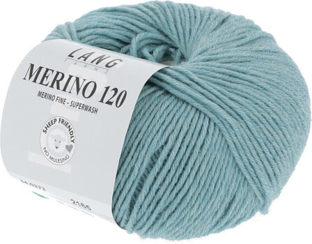 Fire de tricotat Lang Yarns Merino 120 0372 Aqua Melange Fire de tricotat - 3