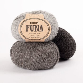 Pletací příze Drops Puna Natural Natural Mix 08 Anthracite Pletací příze - 5