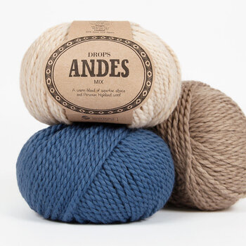 Strikkegarn Drops Andes Uni Colour 9021 Almond Strikkegarn - 2