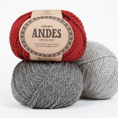 Knitting Yarn Drops Andes Uni Colour 3946 Red Knitting Yarn - 4