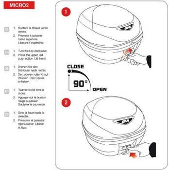 Motorcykel Top Case / Väska Givi E300N2B 30L Monolock Fall - 2