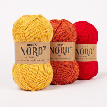 Strickgarn Drops Nord Uni Colour 02 Black Strickgarn - 4