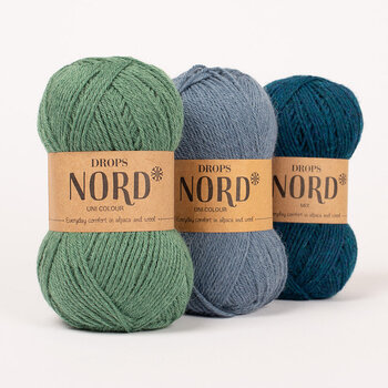 Strickgarn Drops Nord Uni Colour 02 Black Strickgarn - 5