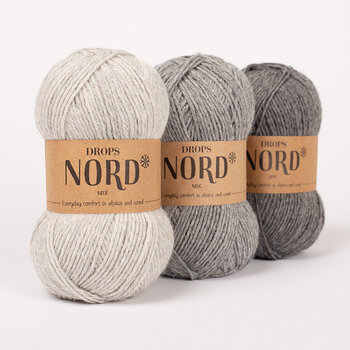 Strickgarn Drops Nord Uni Colour 02 Black Strickgarn - 6