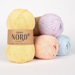 Fire de tricotat Drops Nord Uni Colour 01 Off White Fire de tricotat - 1