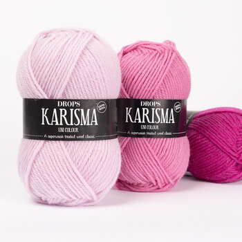 Knitting Yarn Drops Karisma Uni Colour 05 Black Knitting Yarn - 2