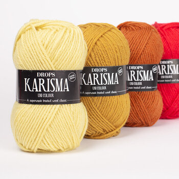 Knitting Yarn Drops Karisma Uni Colour 13 Cerise Knitting Yarn - 6