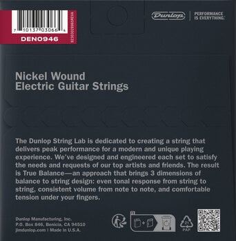 Cordas para guitarra elétrica Mi Dunlop DEN0946 Cordas para guitarra elétrica Mi - 2