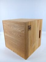 Music Box Designs 12" Vinyl Record Storage Vinyl Record Box Oiled Oak