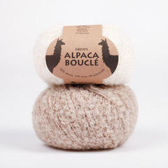 Stickgarn Drops Alpaca Bouclé Uni Colour 0100 Off White Stickgarn - 1